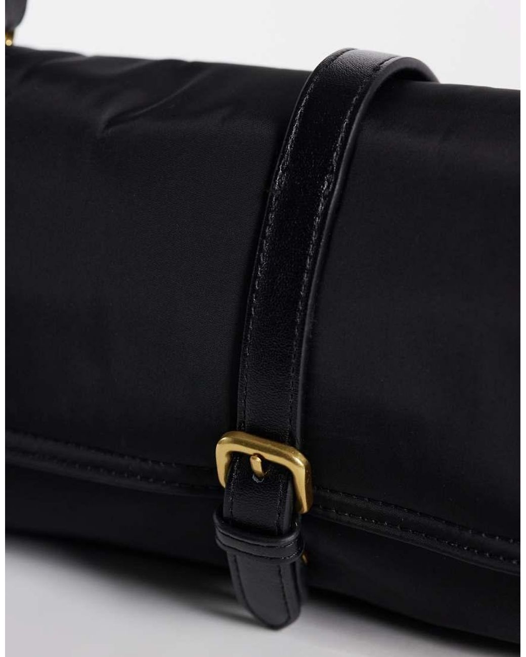 Mango Black Buckle Detail Shoulder Bag