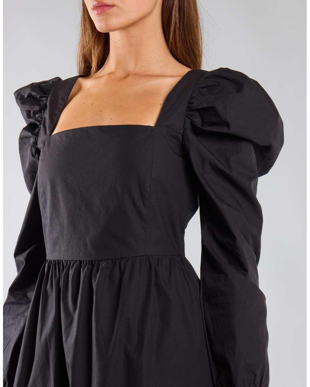 Glamorous Black Puff Long Statement Sleeve Maxi Dress