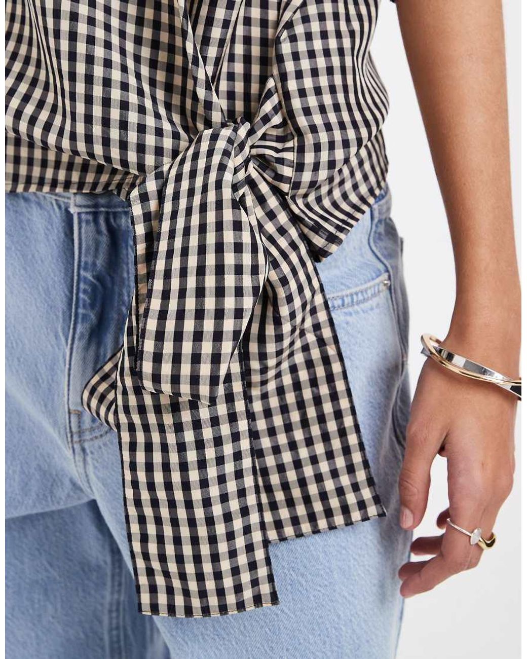 & Other Stories Gray Wrap Top