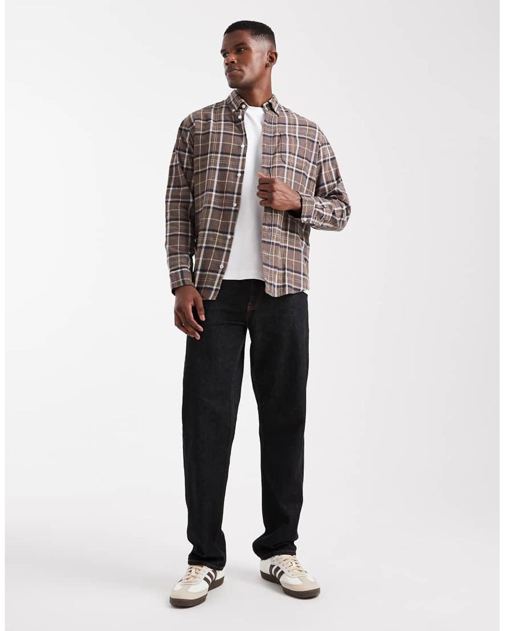 Jack & Jones Brown Check Shirt for men