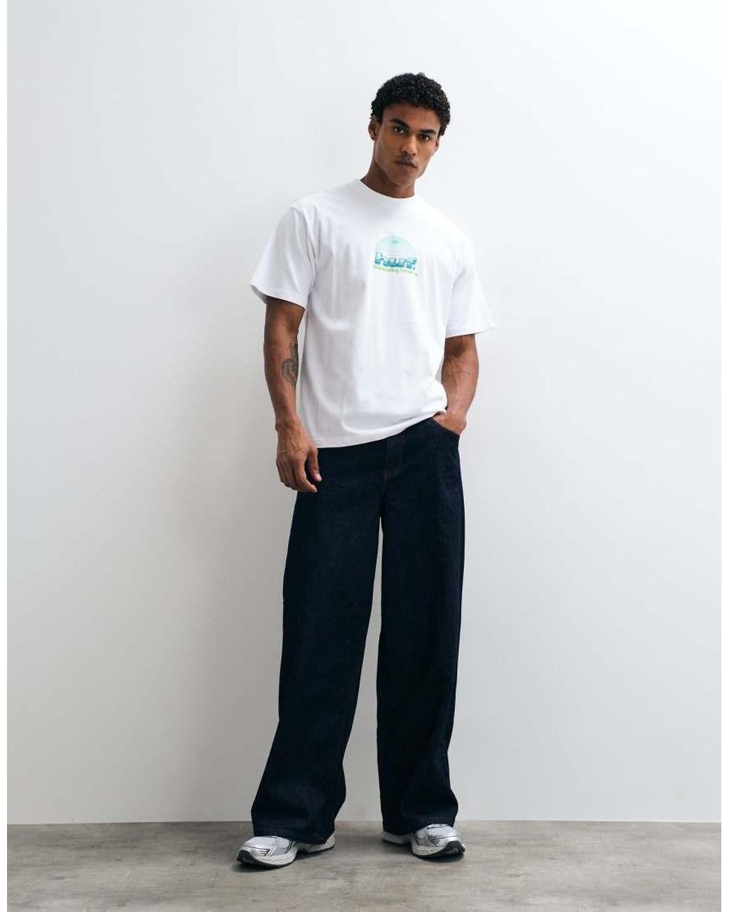 Huf White Worldwide Network Grpahic T-Shirt for men