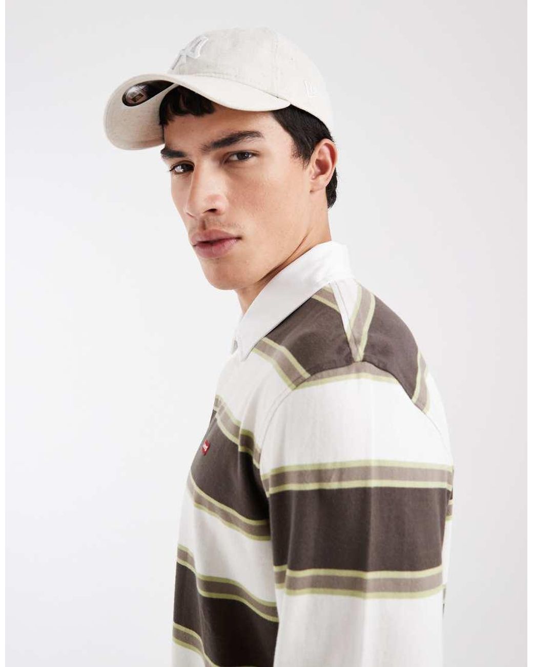 Levi's Blue Classic Rugby Striped Sweatshirt for men