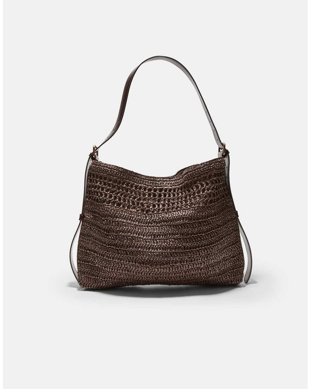 Borsa Da Spalla All'Uncinetto di Stradivarius in Blue