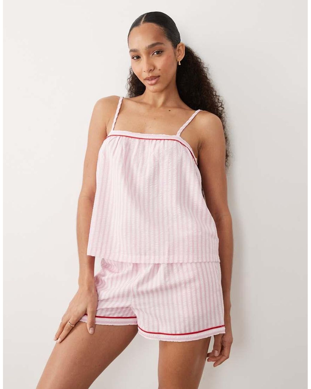 Threadbare Pink Cami Top And Shorts Pyjama Set