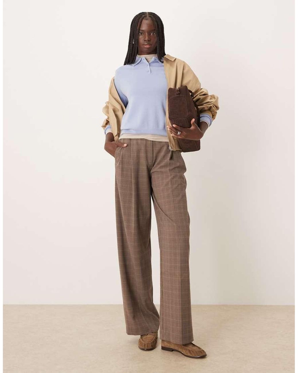 Mango Blue Knitted Polo Top