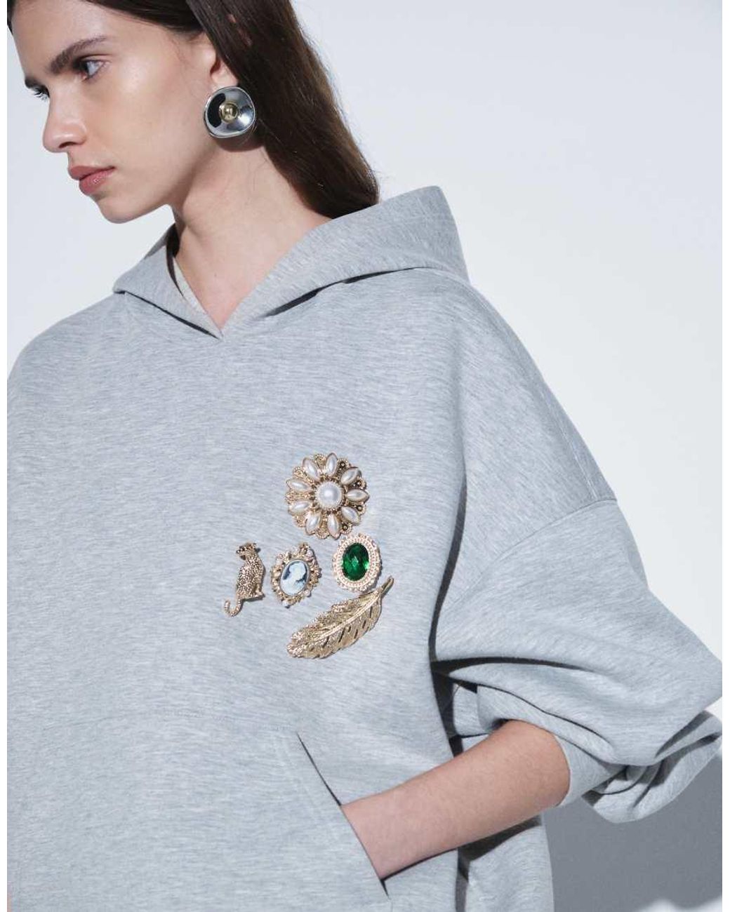 ASOS Gray Boxy Hoodie