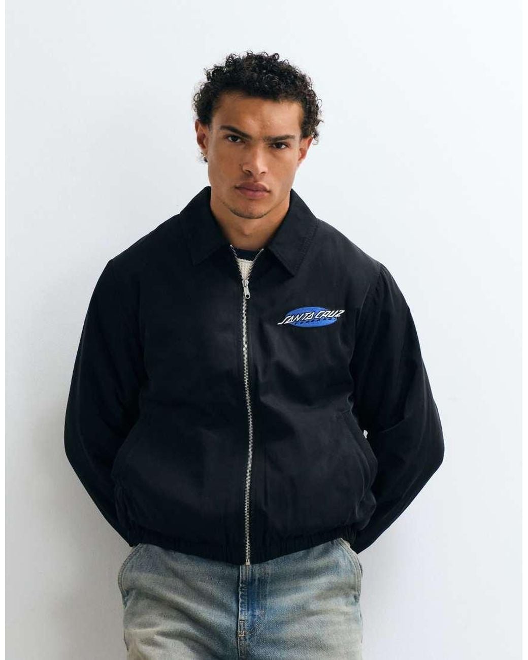 Santa Cruz Blue Pit Lane Zip Up Jacket for men
