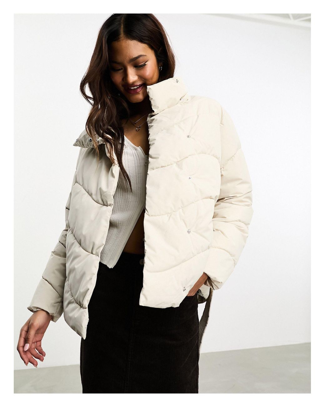 Vero moda padded funnel neck best sale coat