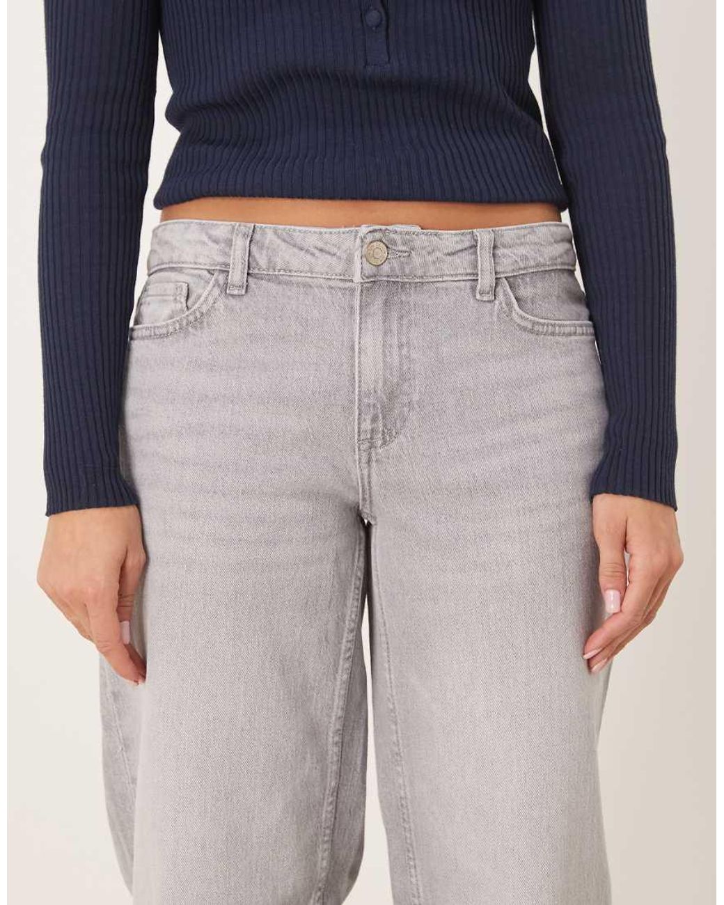 Jdy Blue Katie Low Waist Straight Leg Jeans