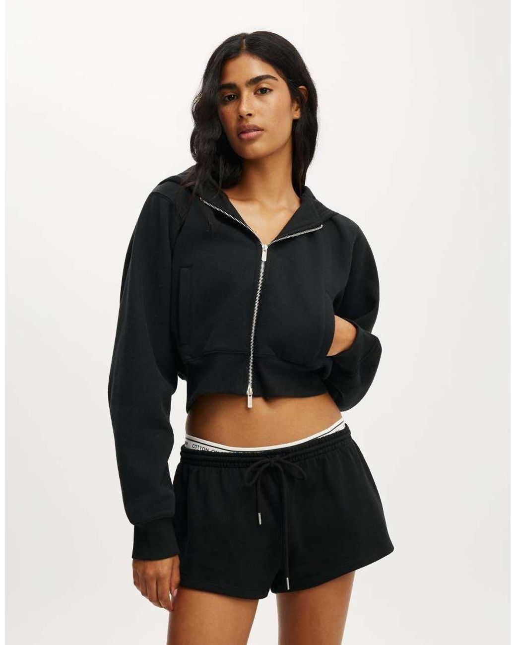 Cotton On Black Fleece Micro Short