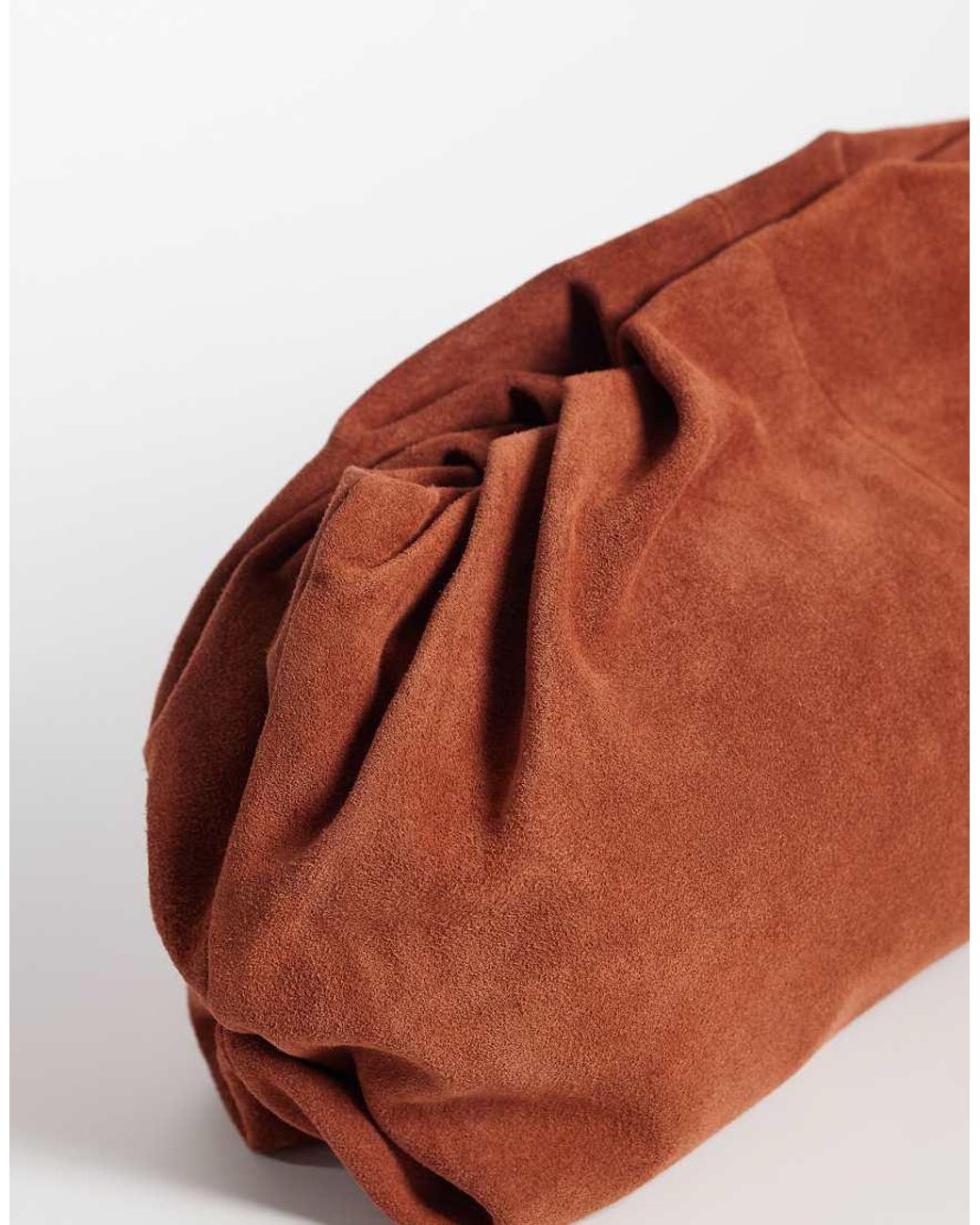 ASOS Brown Suede Cloud Clutch