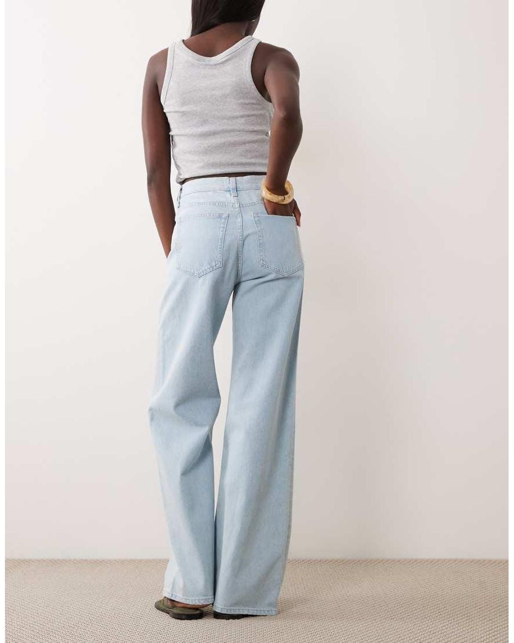 ARKET Blue Lupine High Rise Wide Leg Jeans