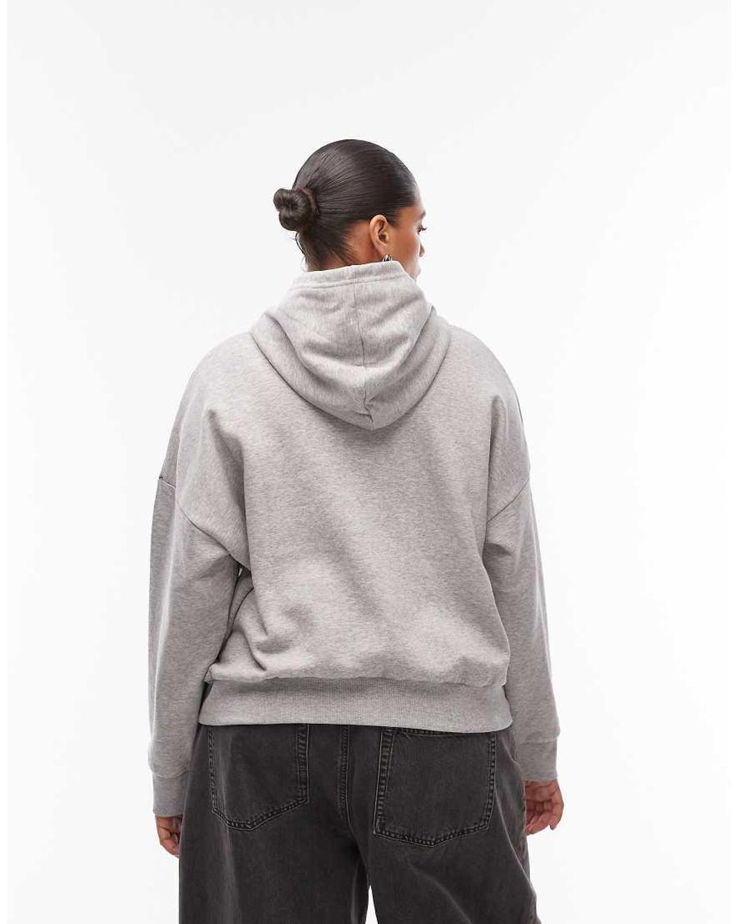 ASOS Gray Asos Design Curve Oversized Brushback Hoodie