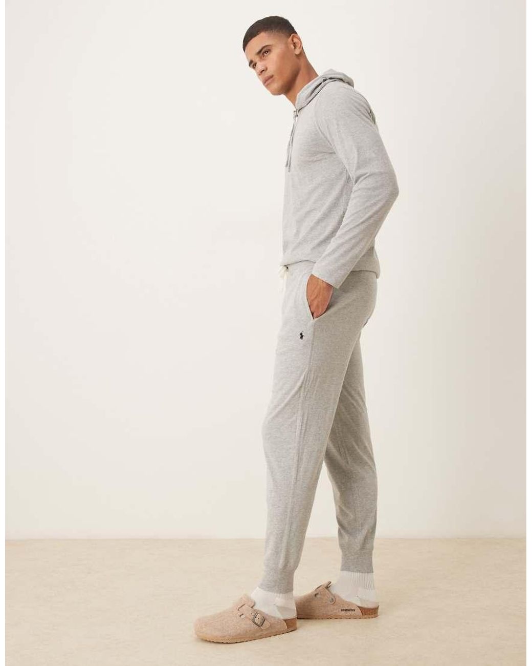 Polo Ralph Lauren Natural Icon Logo Co-ord Cuffed Lounge joggers for men