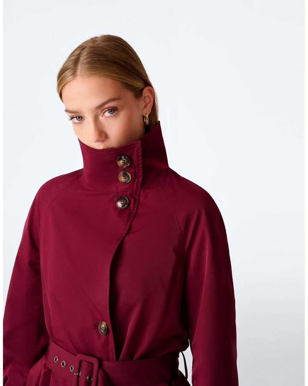 OMNES Red Ryan Trench Coat