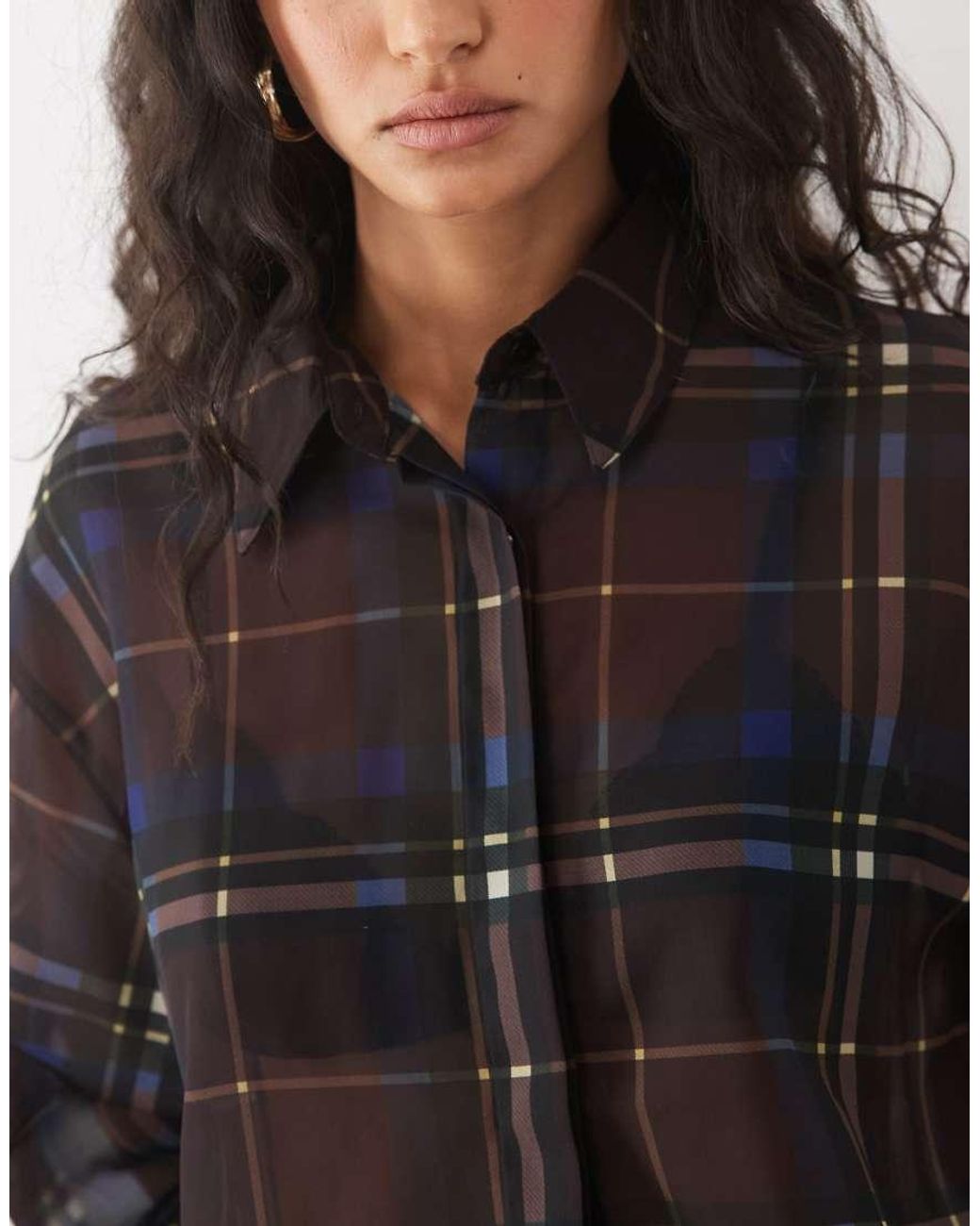 ASOS Blue Sheer Oversized Shirt