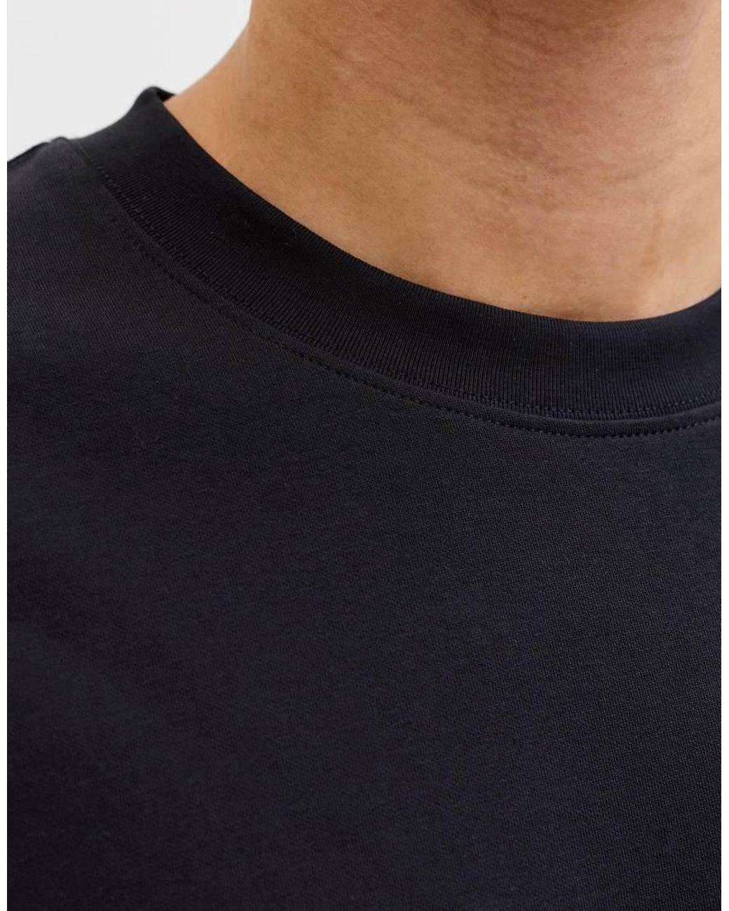 Jack & Jones Black Oversized Breathable T-shirt for men