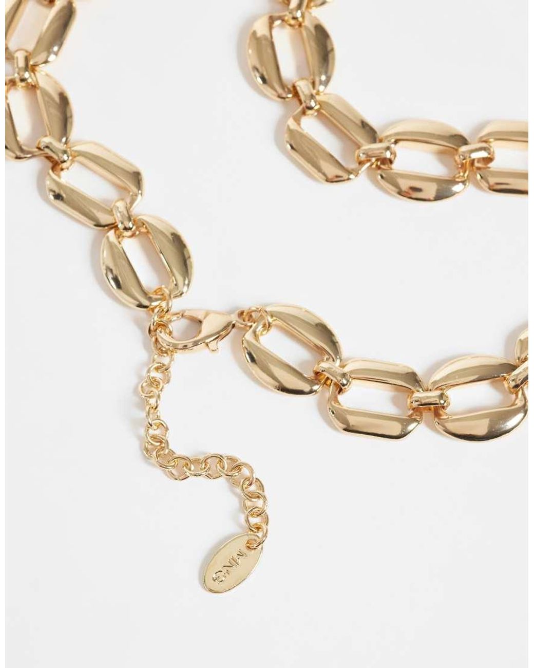 Collana Dorata di Mango in Metallic