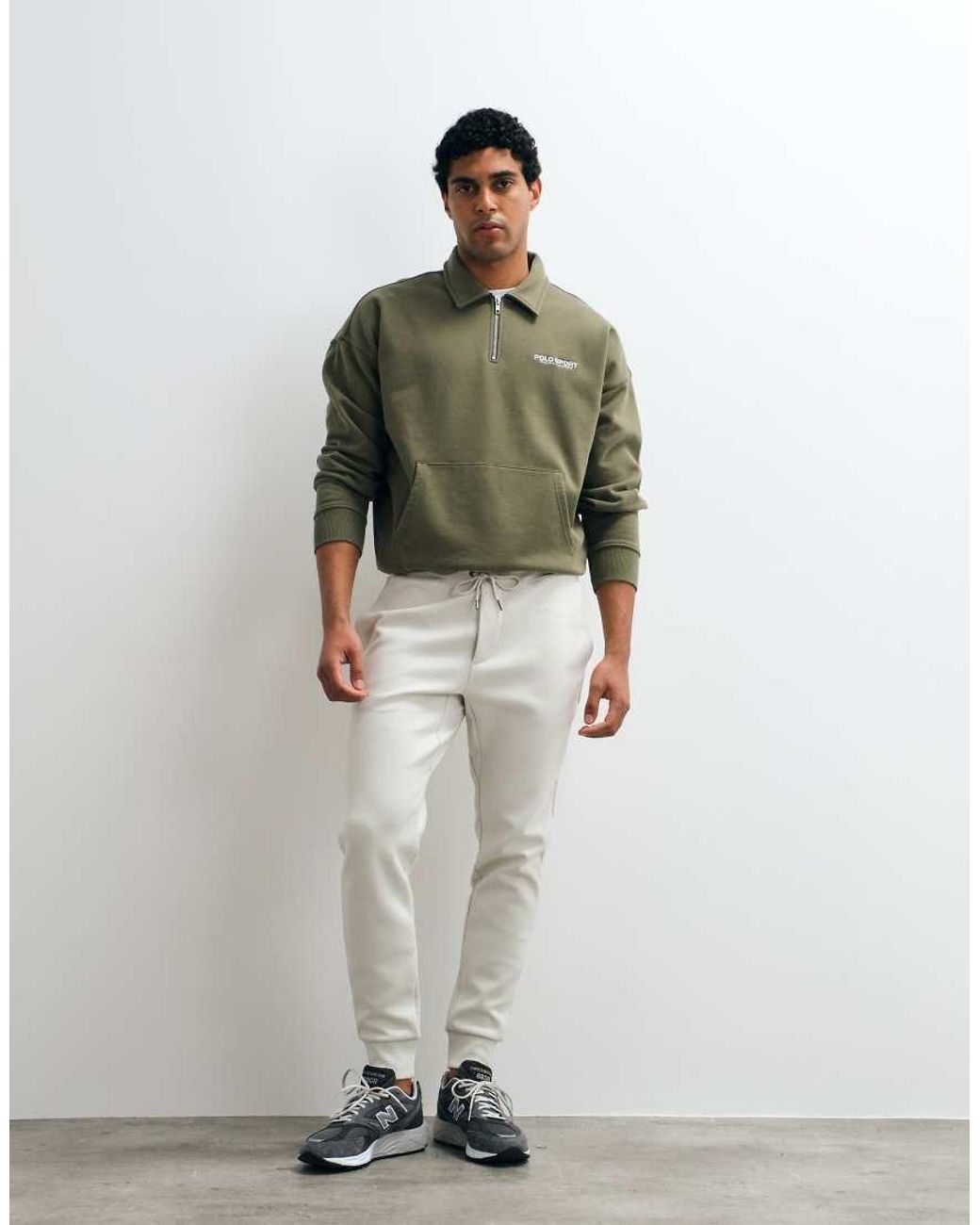 Polo Ralph Lauren White Double Knit Co Ord joggers for men