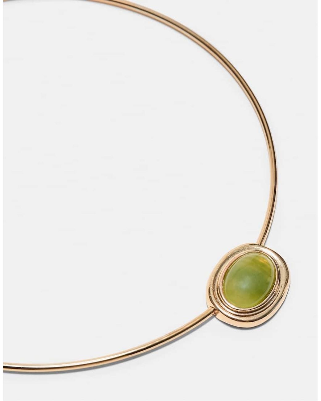 Stradivarius Metallic Rigid Charm Choker