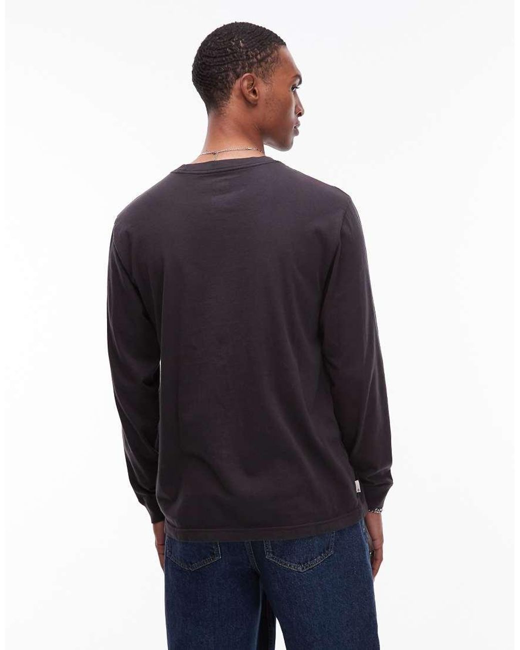 Element Blue Lowcase Logo Long Sleeve T-shirt for men
