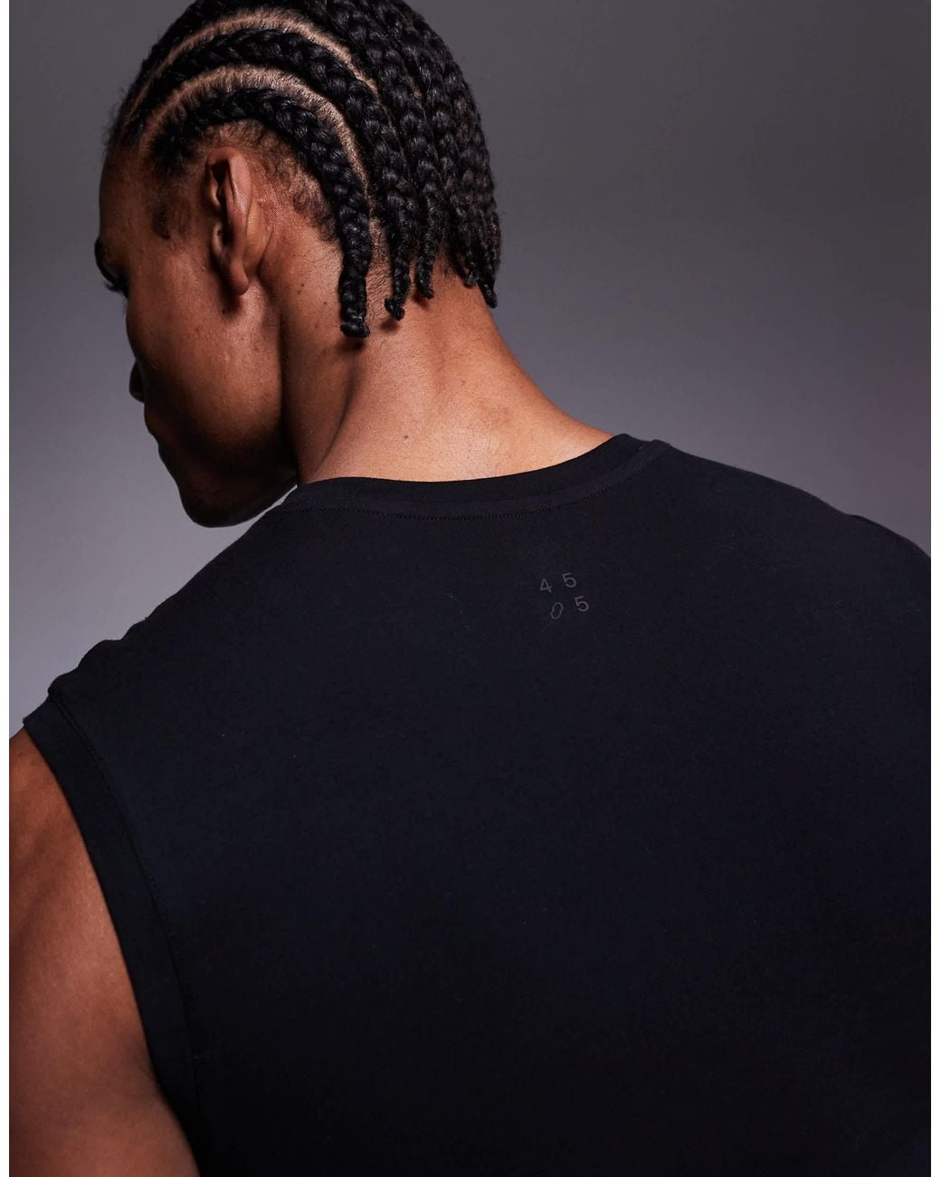 4505 Blue Shrunken Muscle Fit Cotton Tank With Quick Dry Finish for men