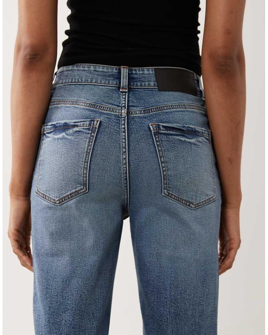 ASOS Blue Asos Design Tall Slim Fit Mom Jeans