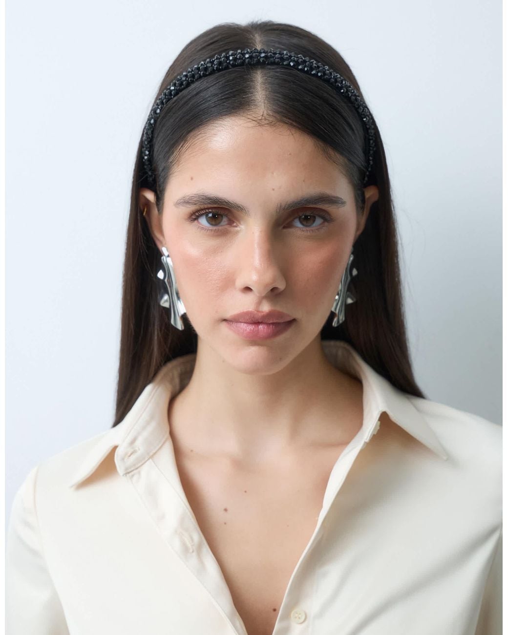 Accessorize Black Beaded Sparkle Headband