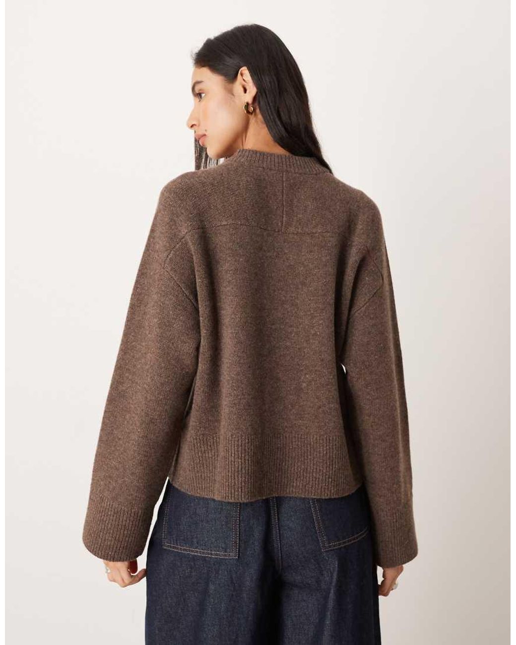 Nobody's Child Blue Wool Crew Neck Cardigan