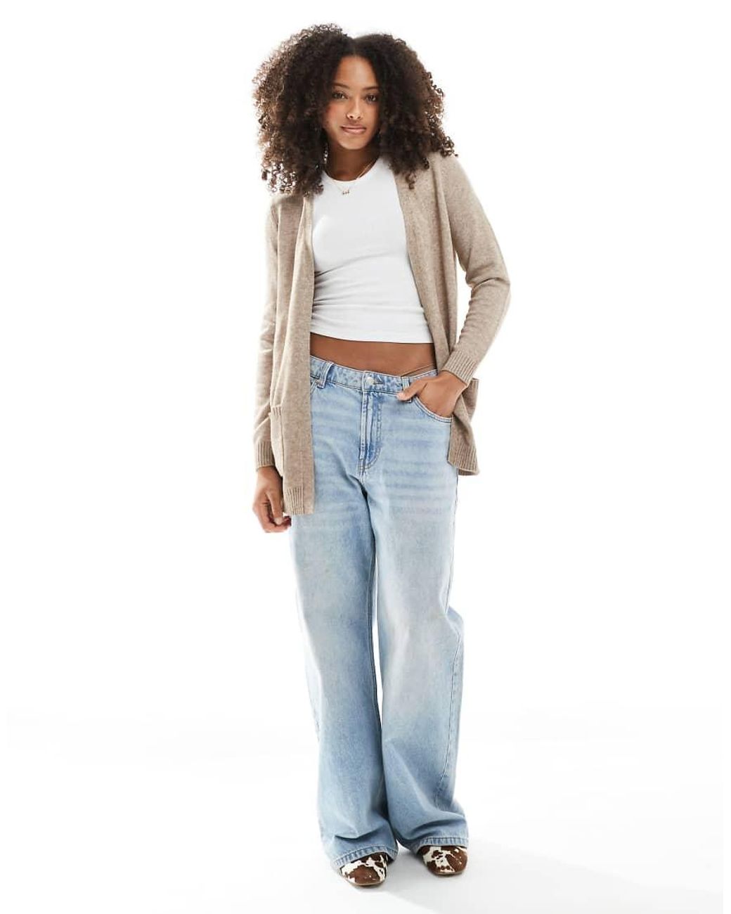 ONLY Natural Light Knit Cardigan