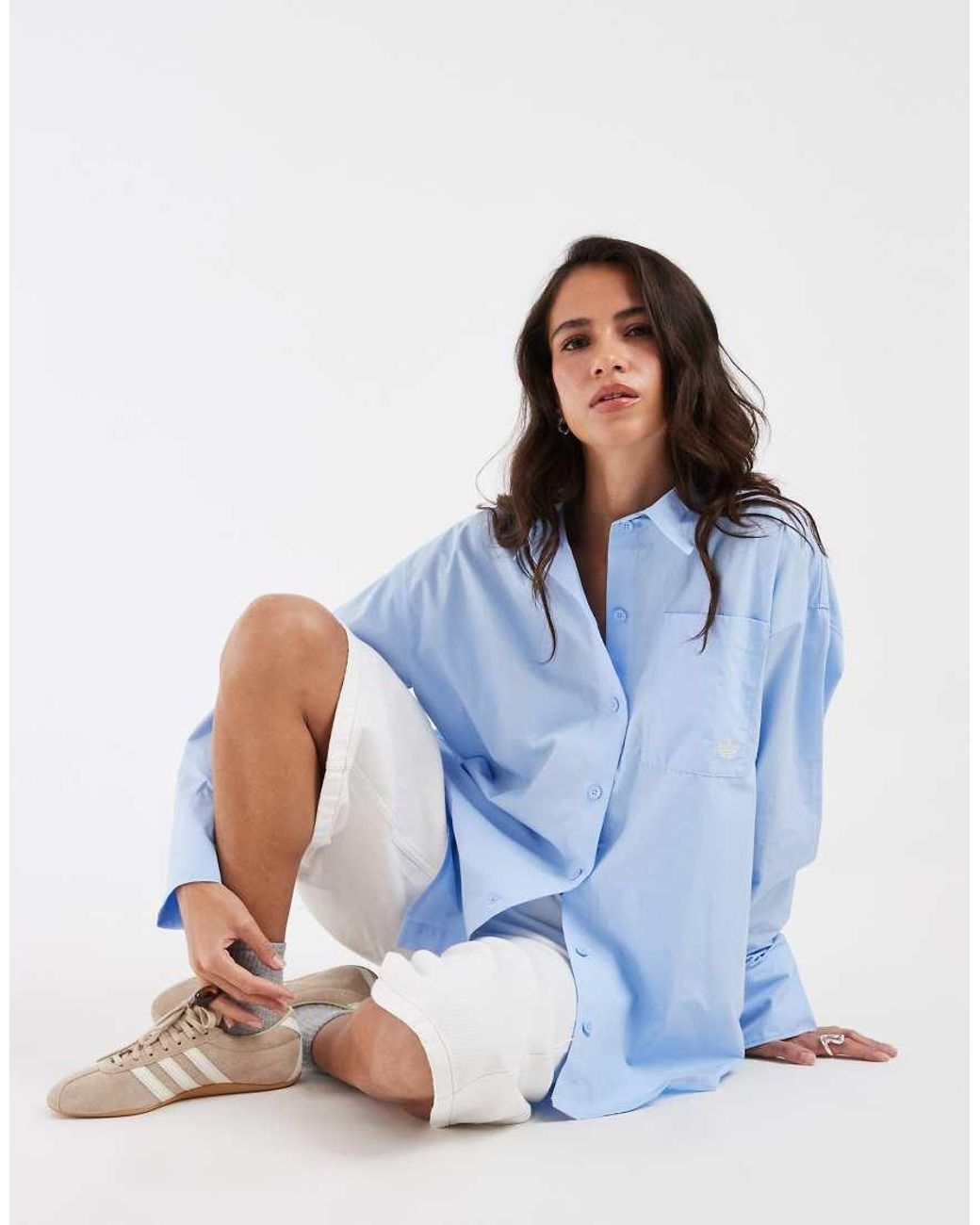 Adidas Originals Blue Long Sleeve Shirt
