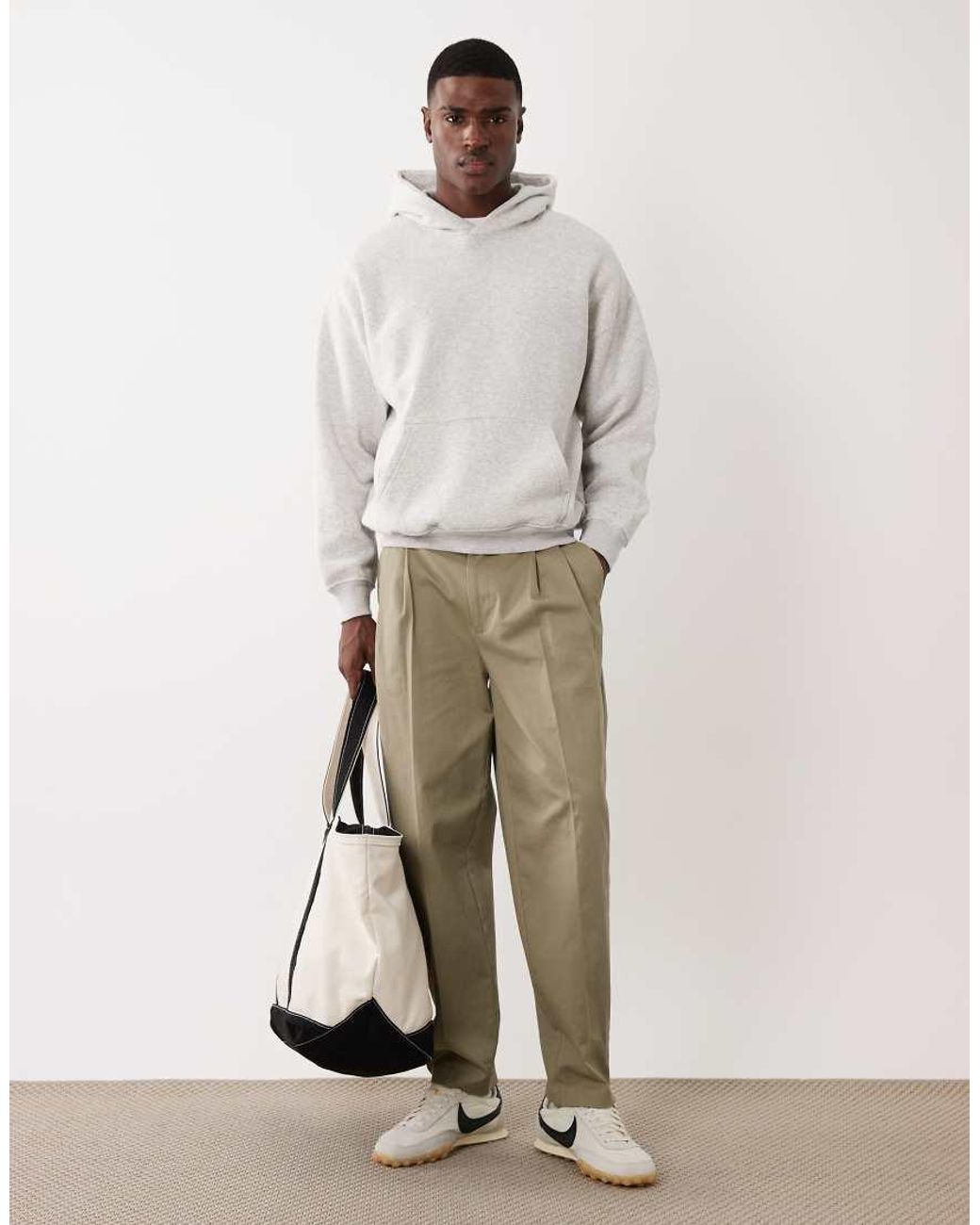 Abercrombie & Fitch Natural Essential Oversized Hoodie for men