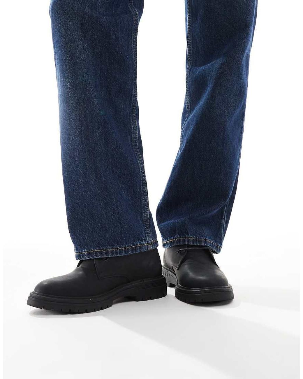 Schuh Blue Devin Chunky Lace Up Boots for men