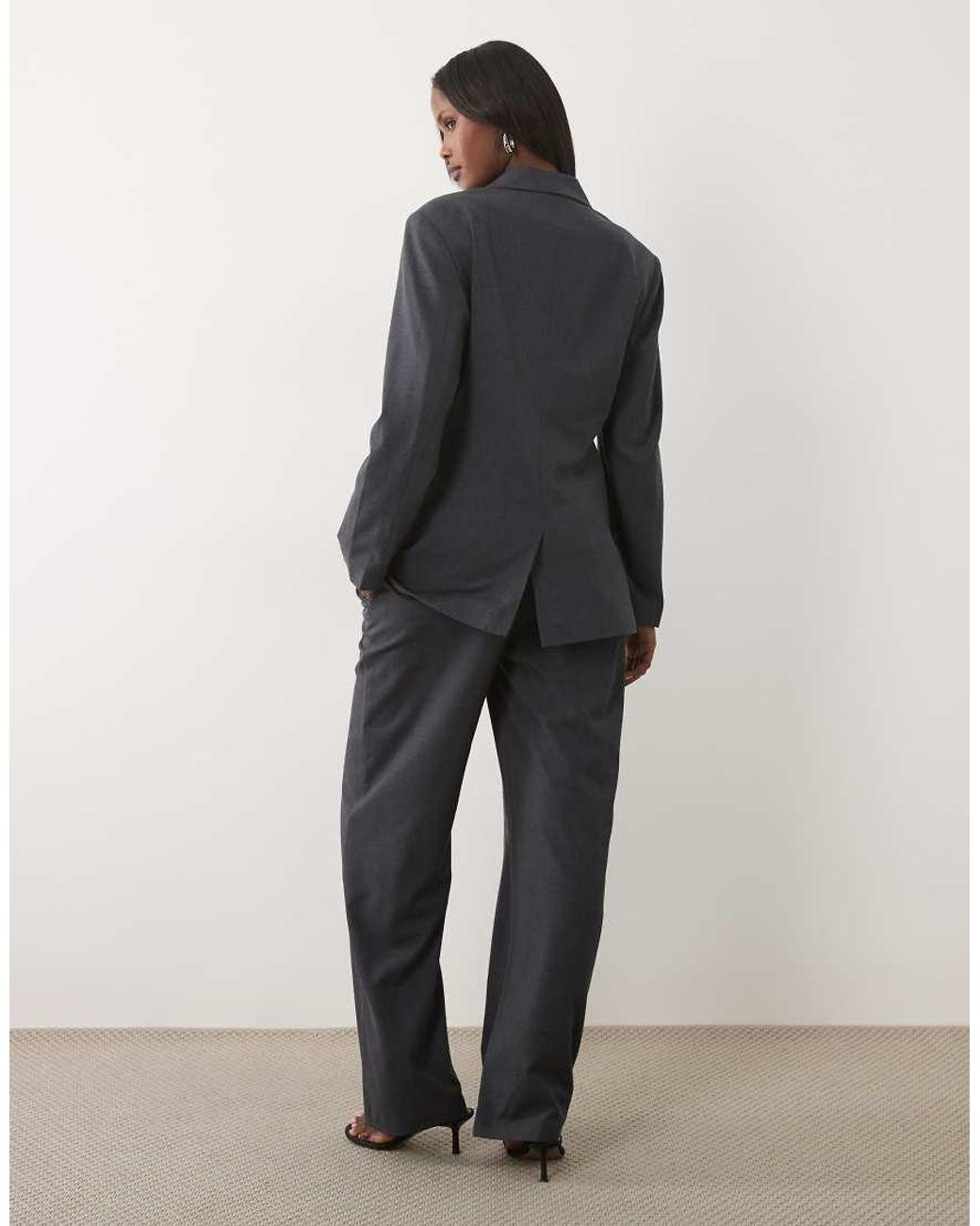 Vila Gray Tailored Wide Leg Trouser Co-ord