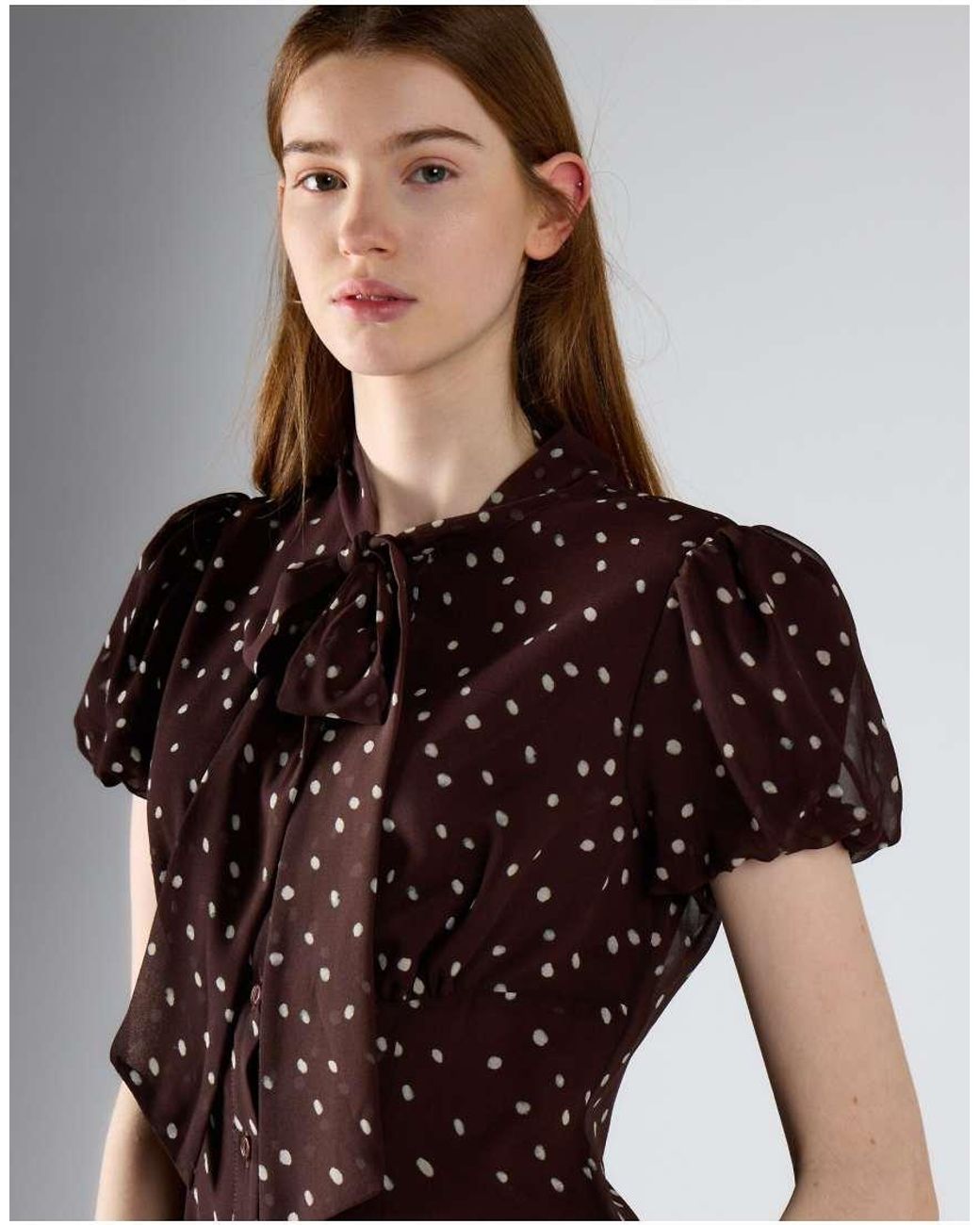 Glamorous Brown Short Sleeve Midi Dress