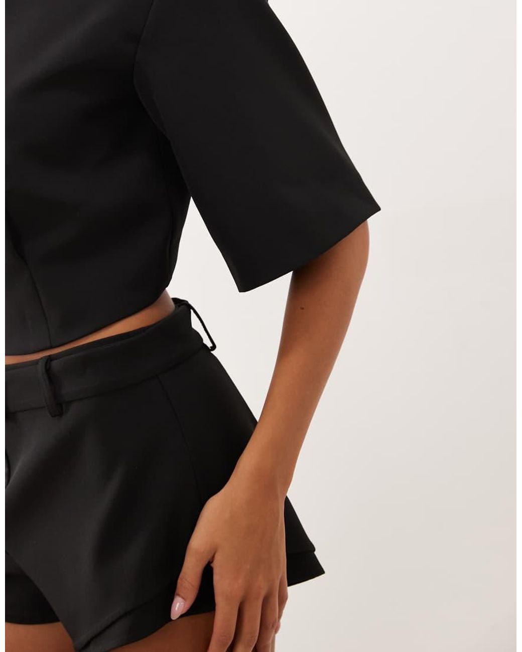 Missy Empire Black Missy Empire High Neck Batwing Sleeve Open Back Top
