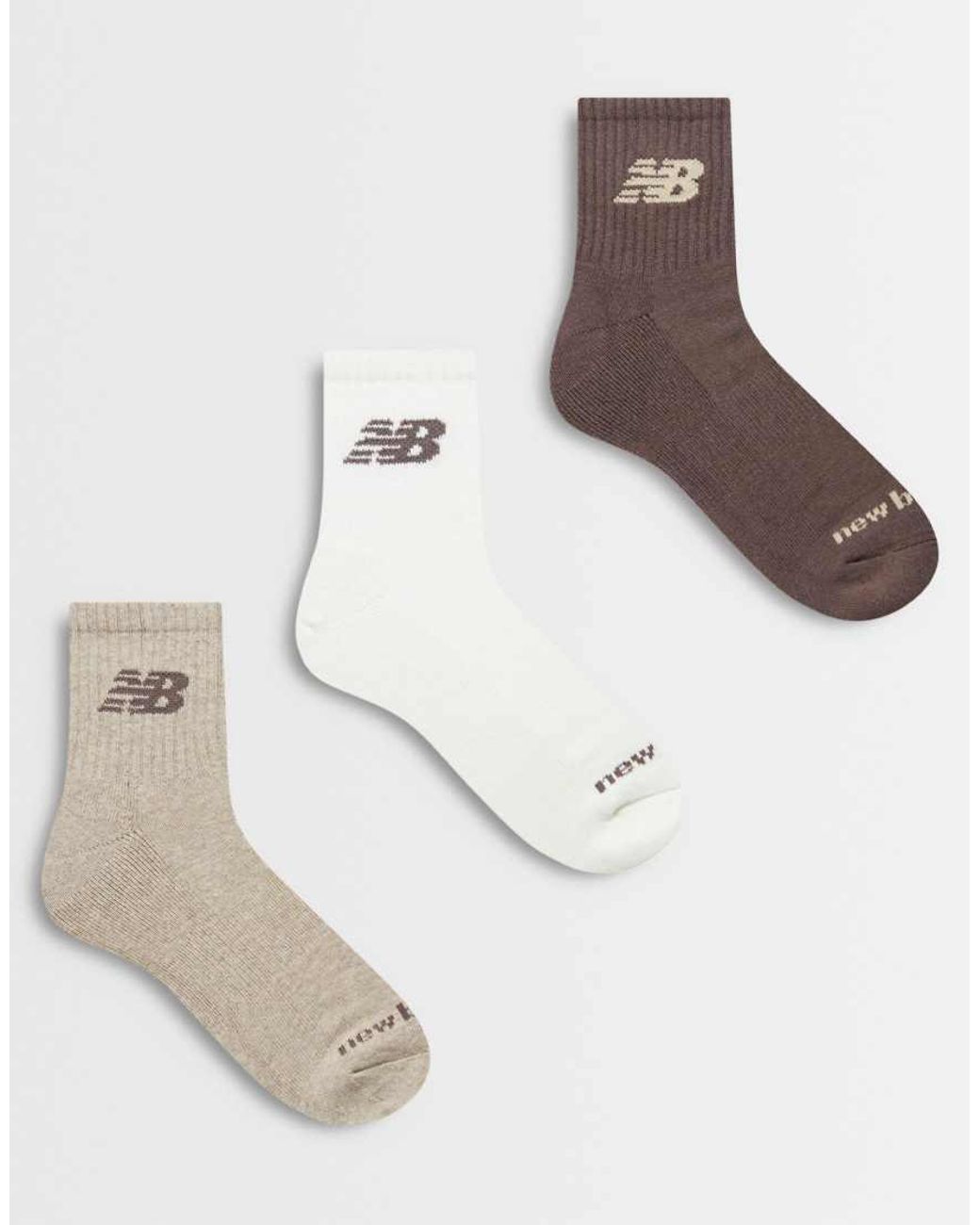 New Balance White Everyday Seasonal 3 Pack Ankle Socks