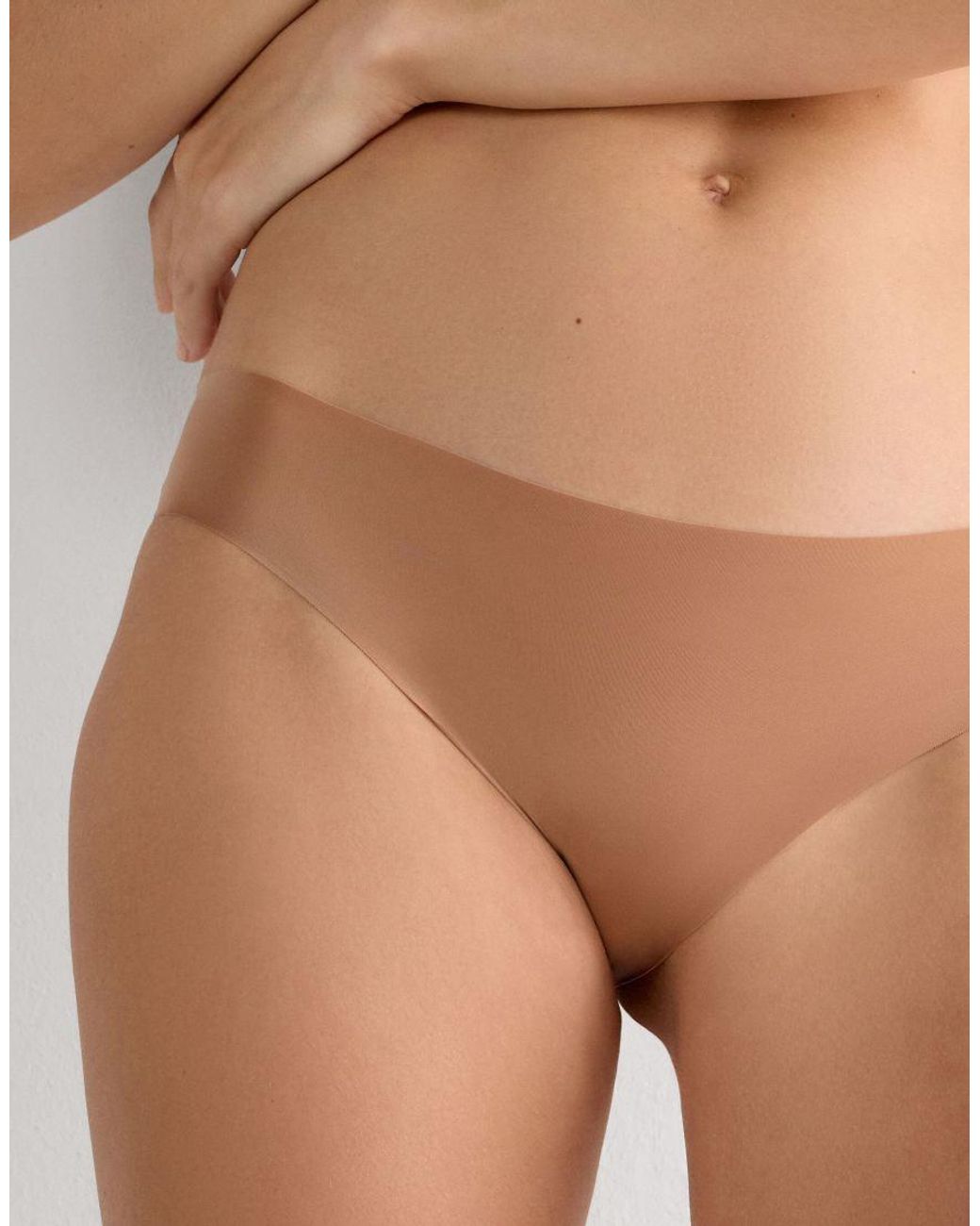 Intimissimi Brown Seamless Microfibre Snug-Fit Panties