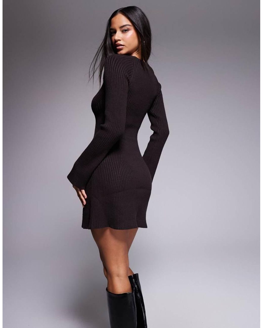 River Island Blue Knitted Mini Dress