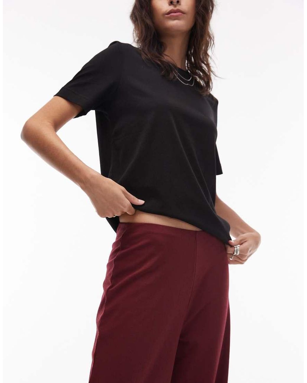 ASOS Red Co-ord Wide Leg Trouser