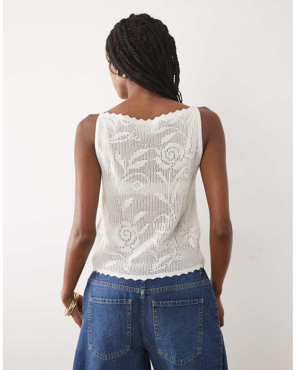 Abercrombie & Fitch Blue Knitted Sleeveless Top
