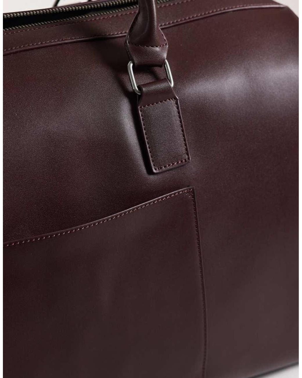 ASOS Purple Faux Leather Holdall Bag for men