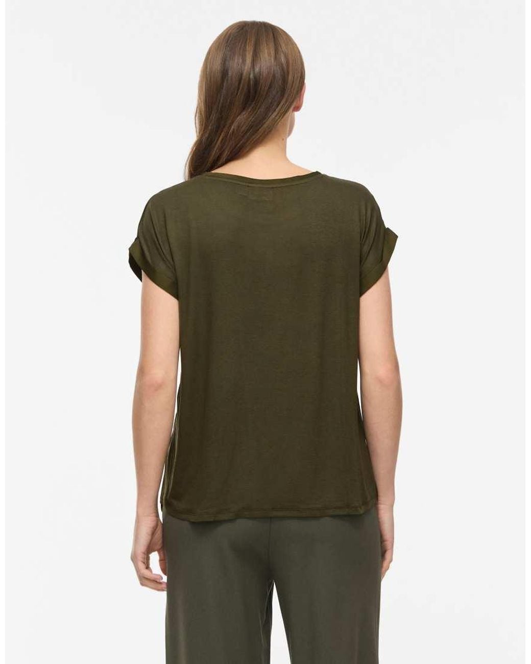 Vila Green Short Sleeved Top