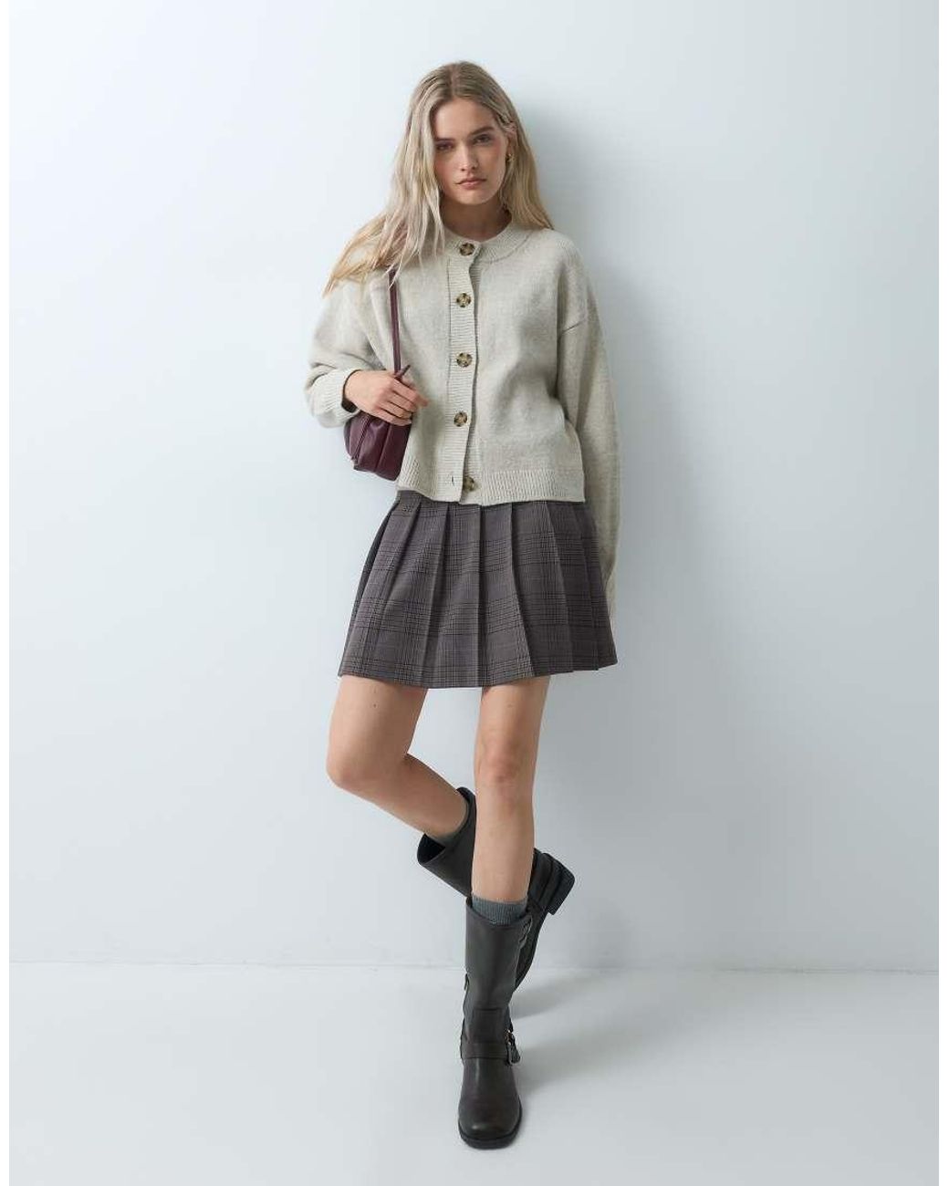 Gap Gray Mini Pleated Skort