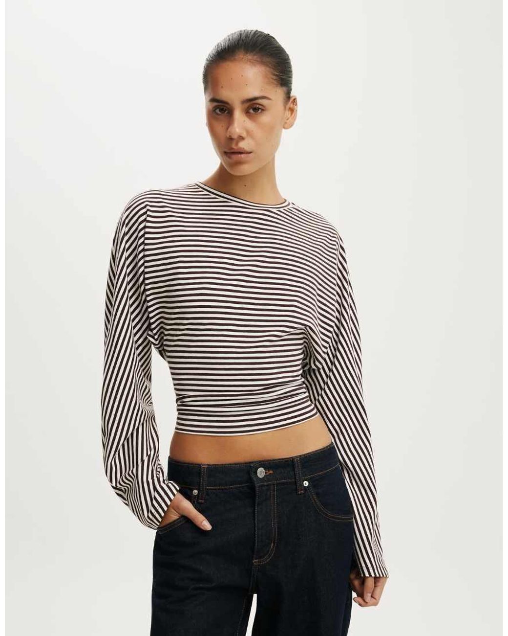 Cotton On White Blair Batwing Long Sleeve