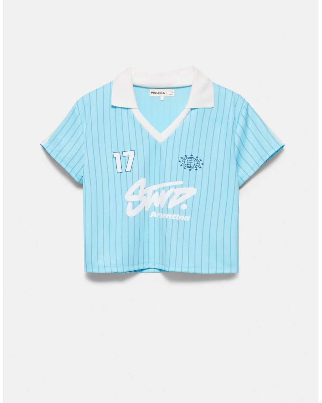 Pull&Bear Green Stwd Argentina Football Polo