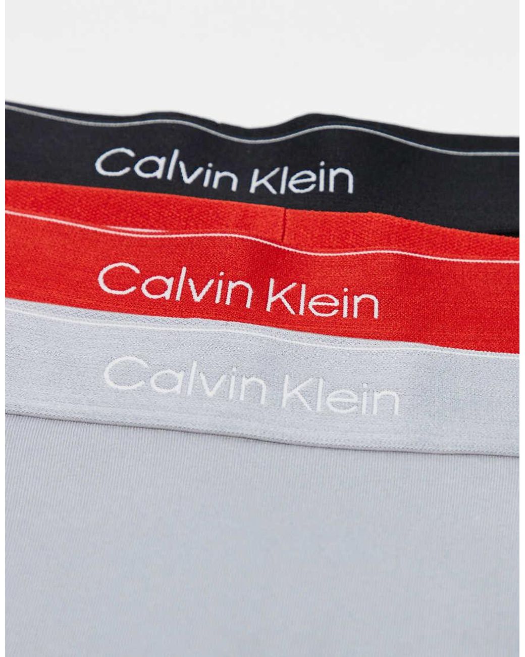 Calvin Klein Red Icon Cotton Stretch 3 Pack Relaxed Boxer Briefs for men
