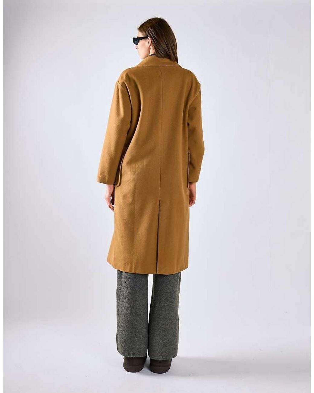 Glamorous Natural Lapel Collar Midi Coat