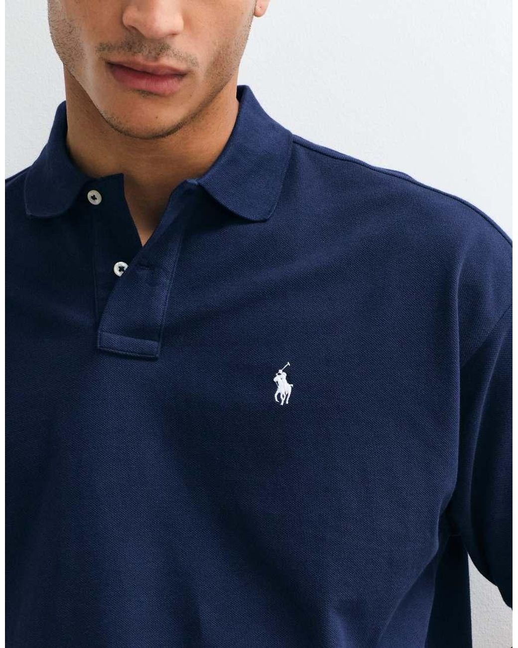 Polo Ralph Lauren Blue Knit Relaxed Fit Short Sleeve Polo for men