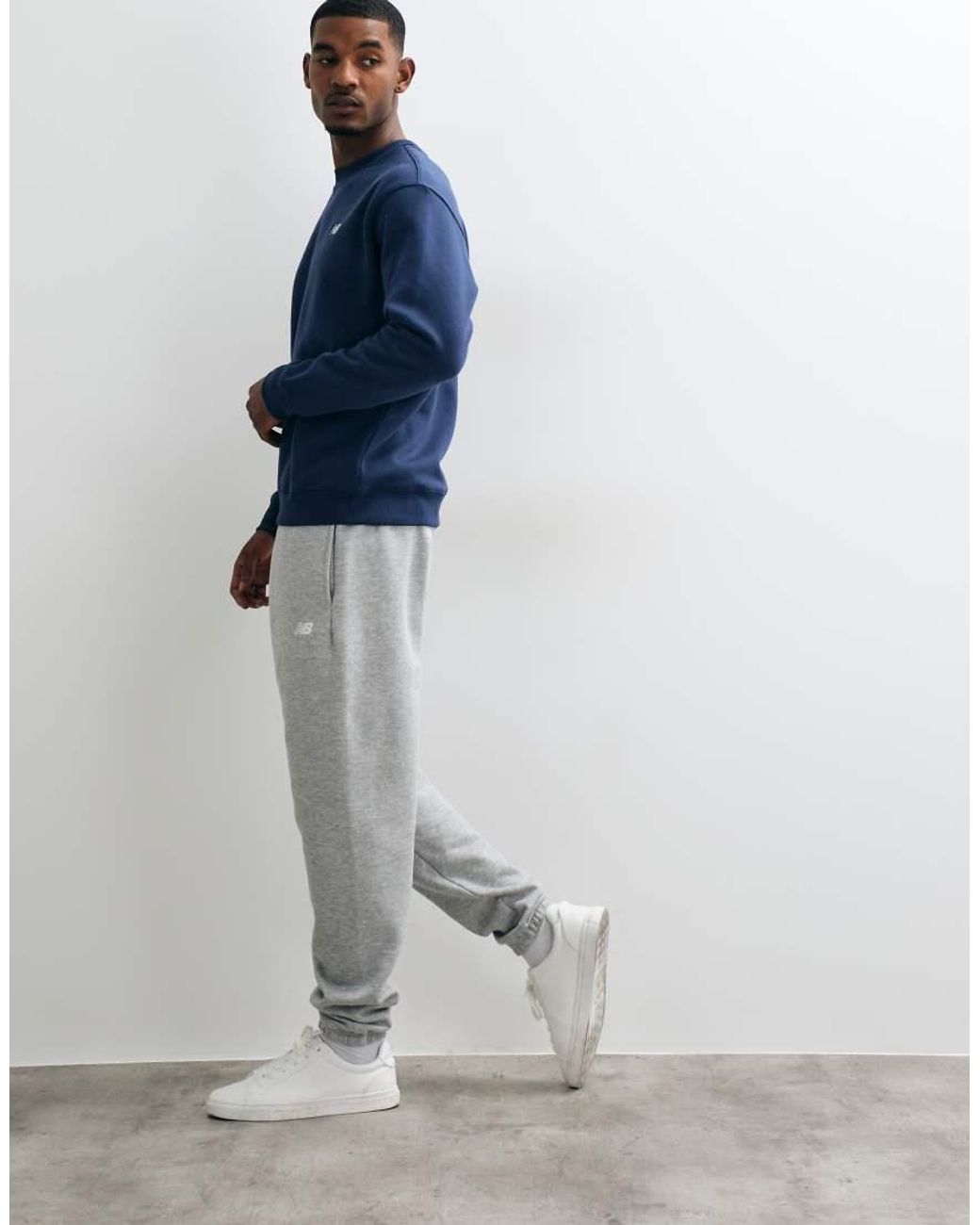 New Balance White Sport Essentials Fleece joggers for men
